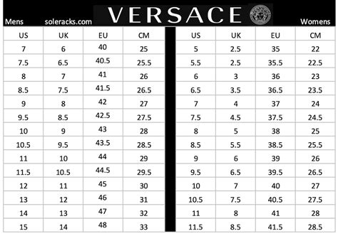 versace shoe size guide|versace swimsuit size guide.